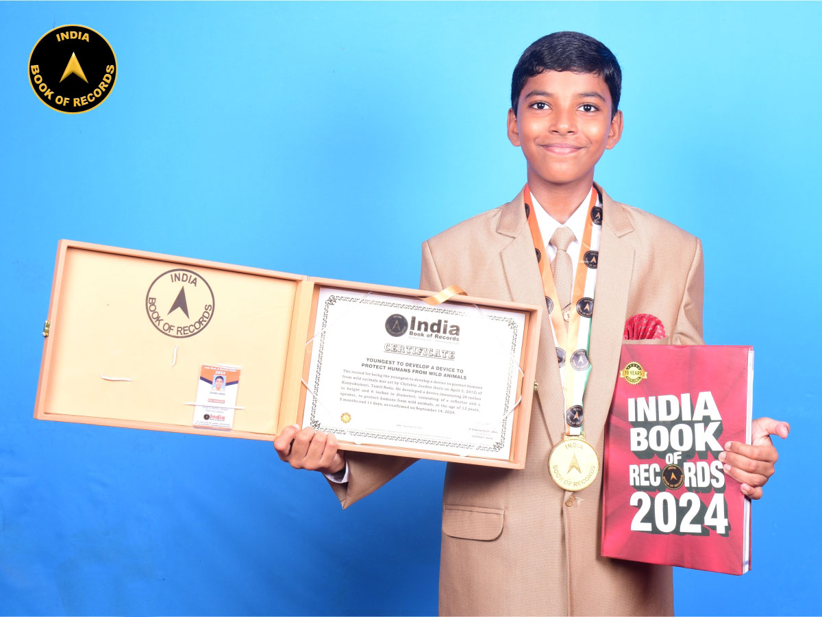 Youngest to develop a device to protect humans from wild animals