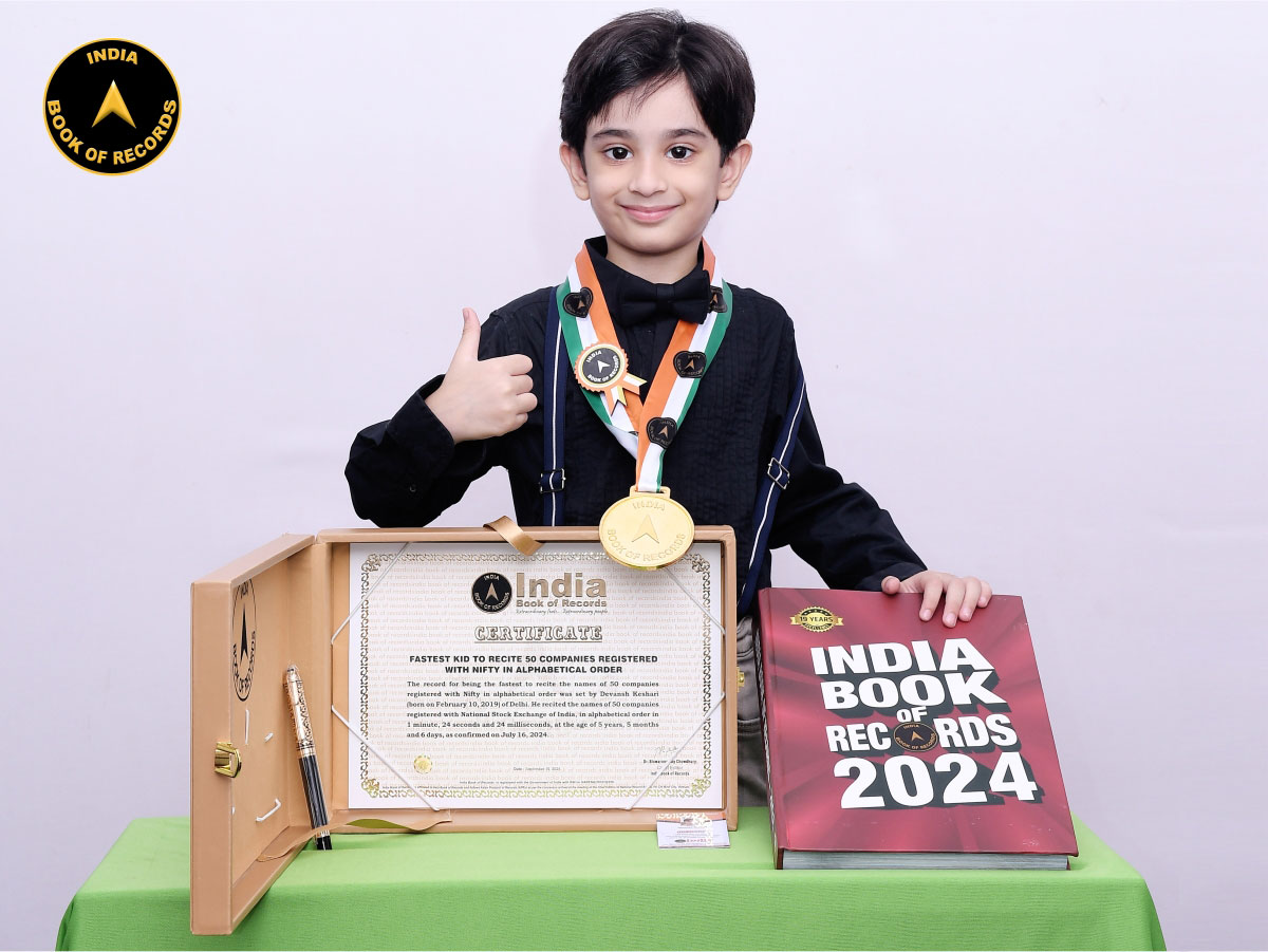 Fastest kid to recite 50 companies registered with Nifty in alphabetical order