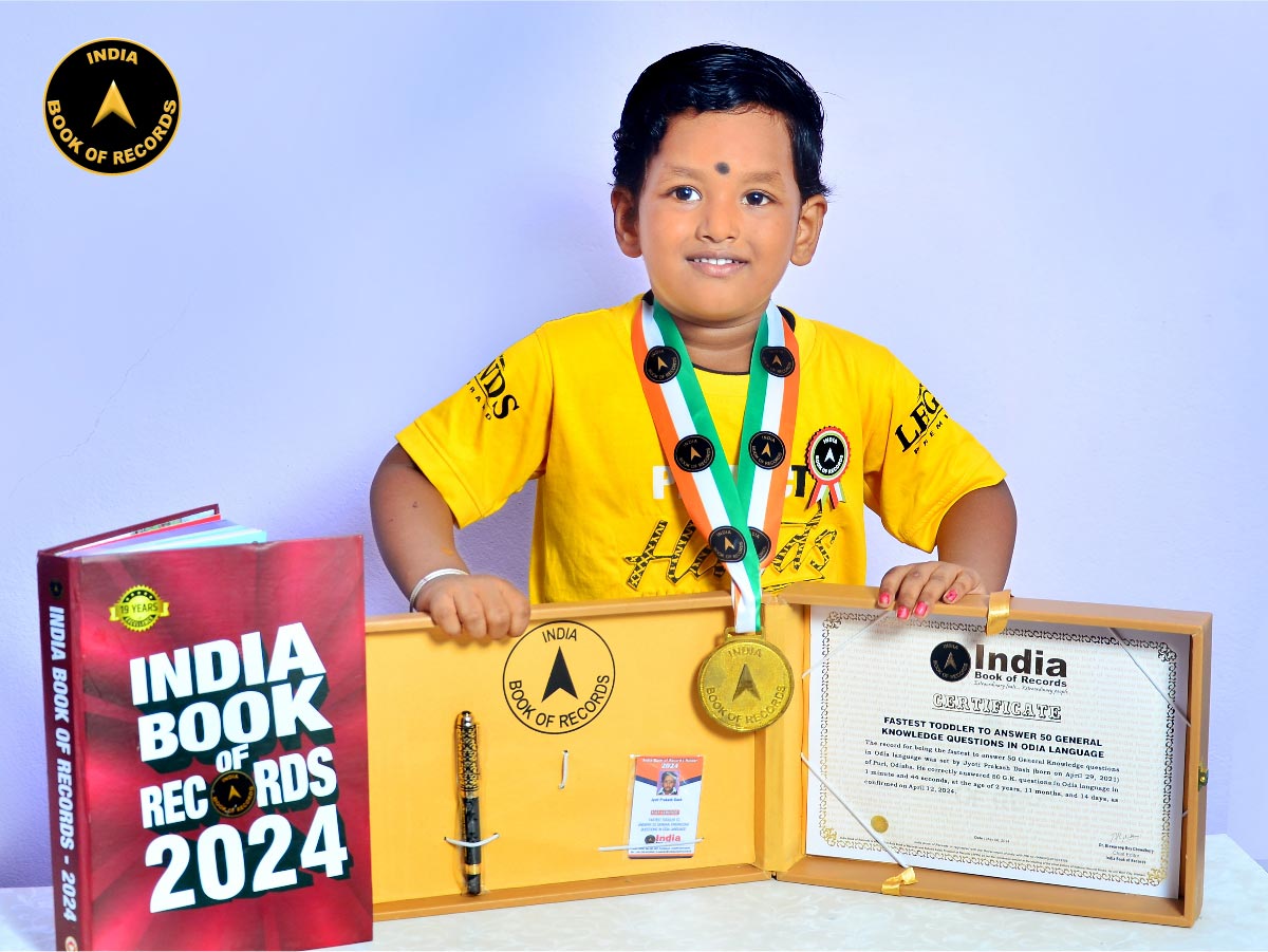 Fastest toddler to answer 50 General Knowledge questions in Odia language
