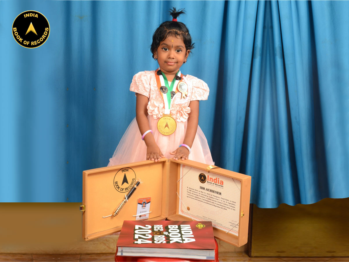 R. Ahannah IBR Achiever India Book of Records