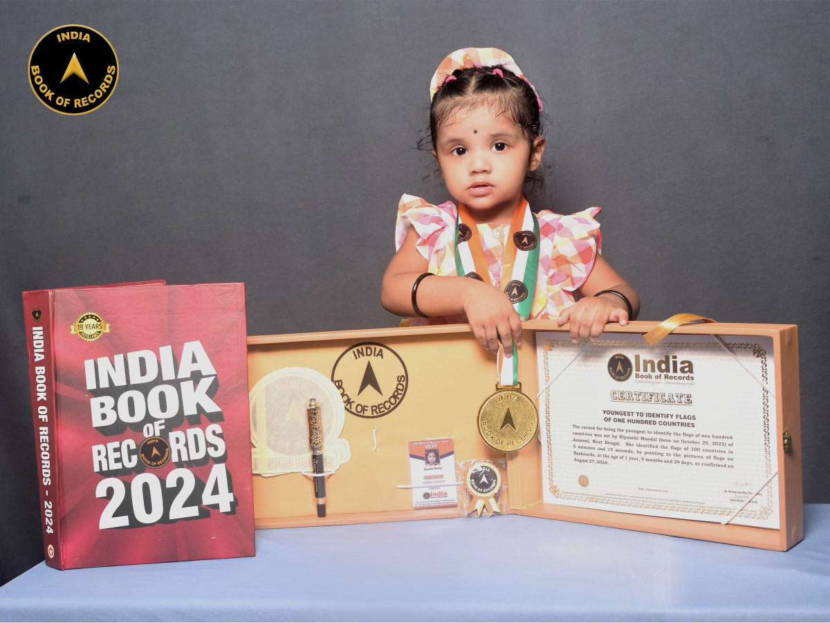 Youngest to identify flags of one hundred countries Riyanshi Mondal