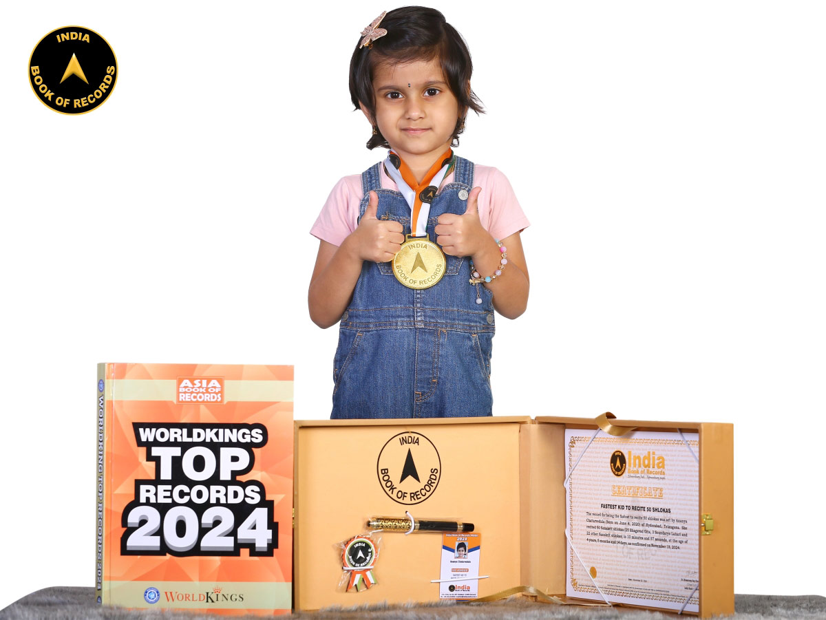 Fastest kid to recite 50 shlokas