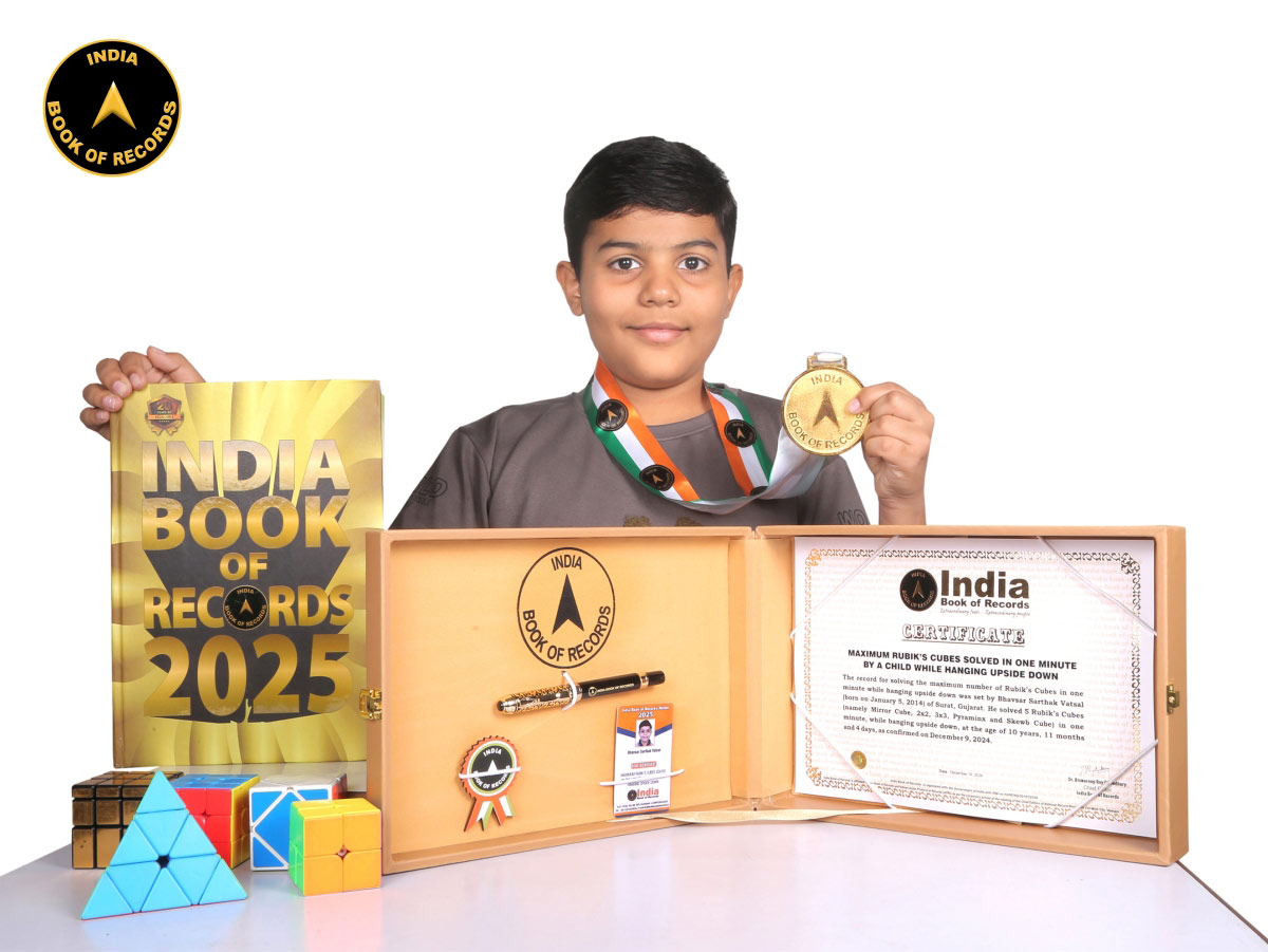 Maximum Rubik’s Cubes solved in one minute by child
