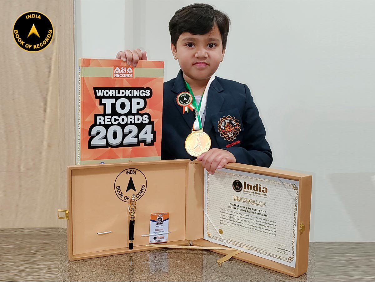 Fastest child to recite the entire Vishnu Sahasranamam