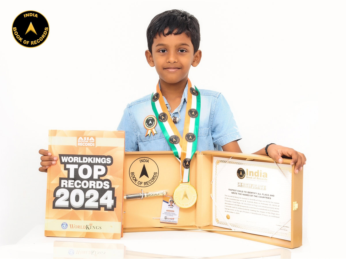 Fastest child to identify all flags and write the names of the countries
