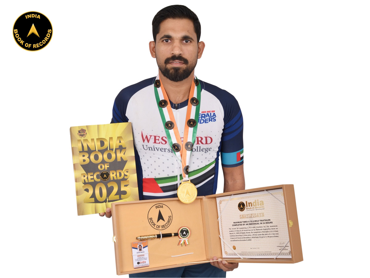 Maximum times a 70.3-mile triathlon completed by an individual in 24 hours