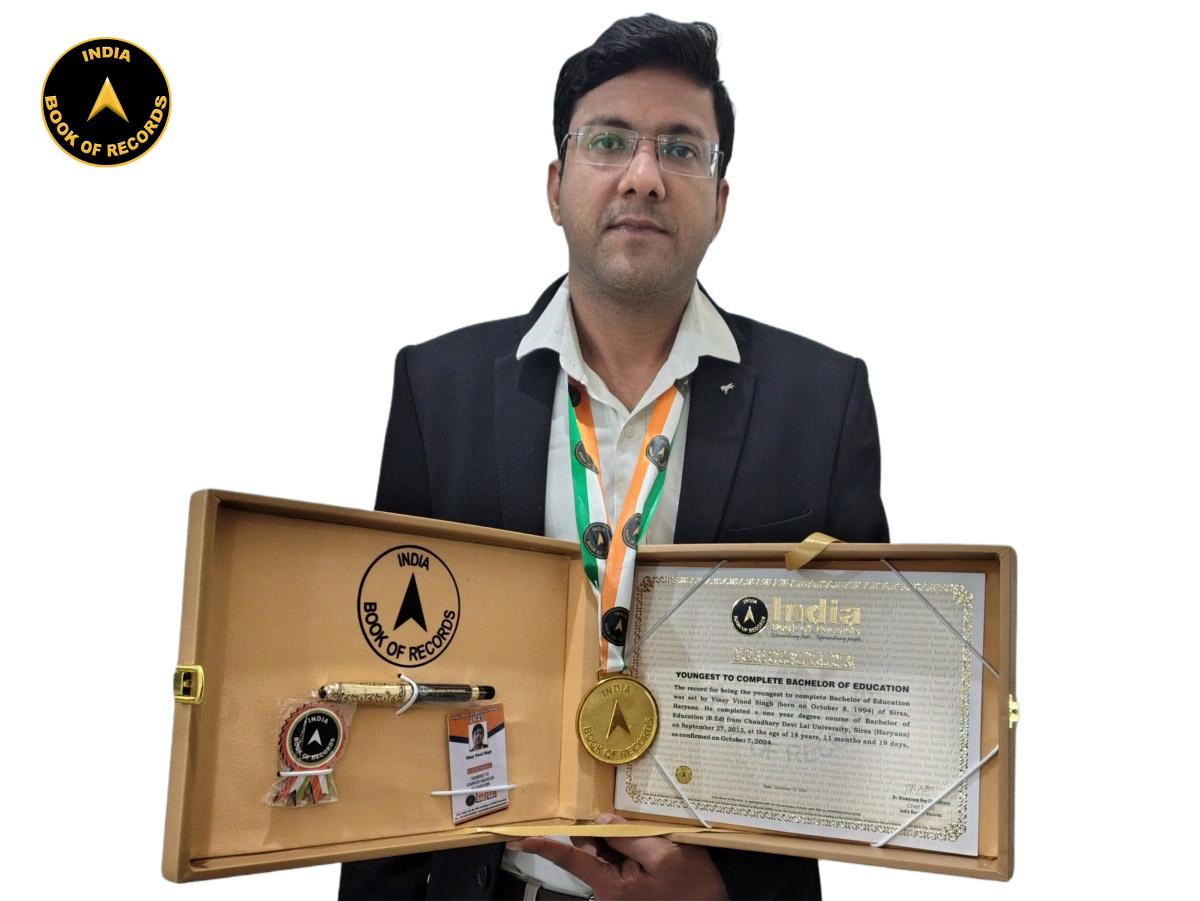 Youngest to complete Bachelor of Education - India Book of Records
