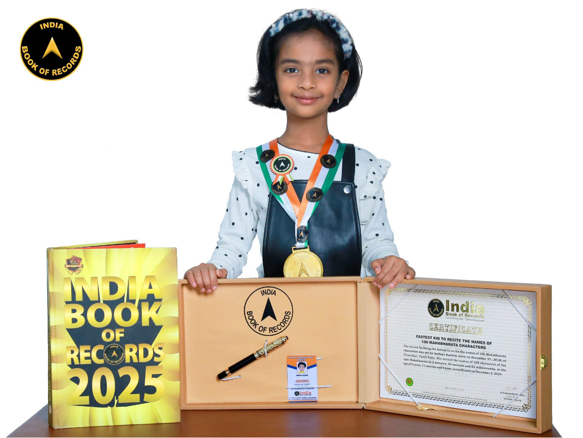Fastest kid to recite the names of 100 Mahabharata characters