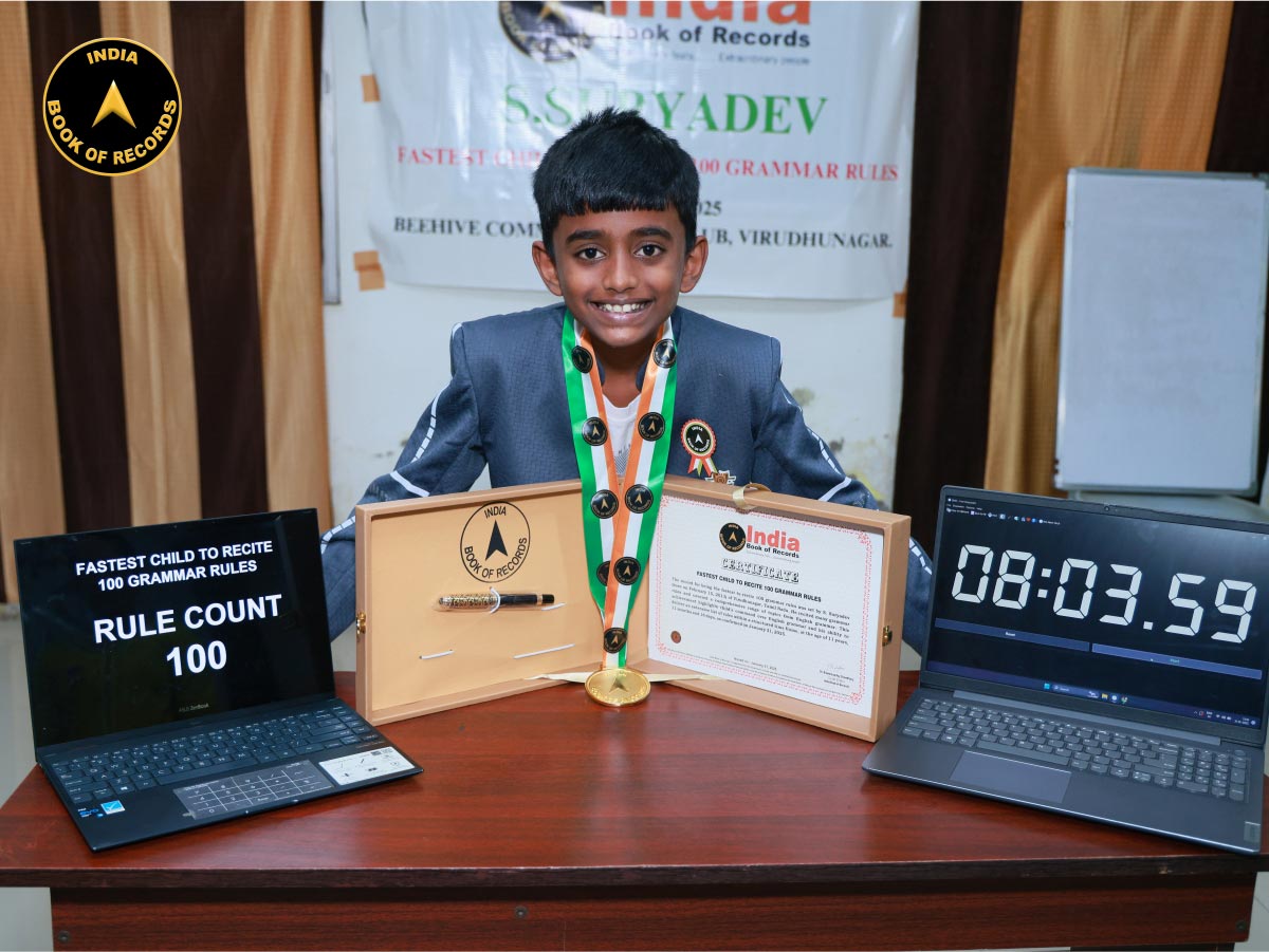 Fastest Child to Recite 100 Grammar Rules