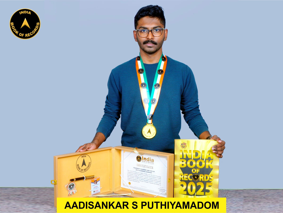 Youngest founder and owner of an E-learning company - India Book of Records