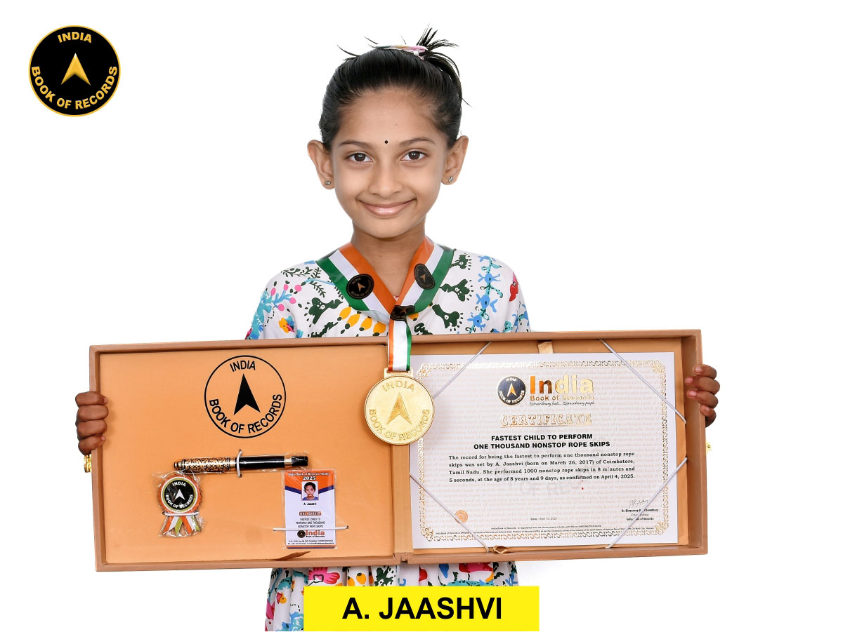 Fastest child to perform one thousand nonstop rope skips