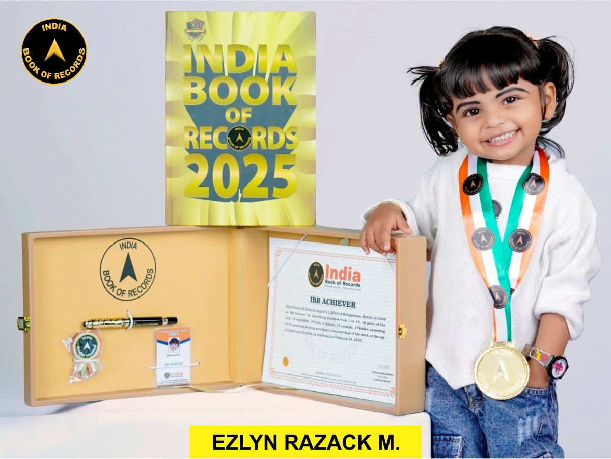 Ezlyn Razack M. - IBR Achiever - India Book of Records