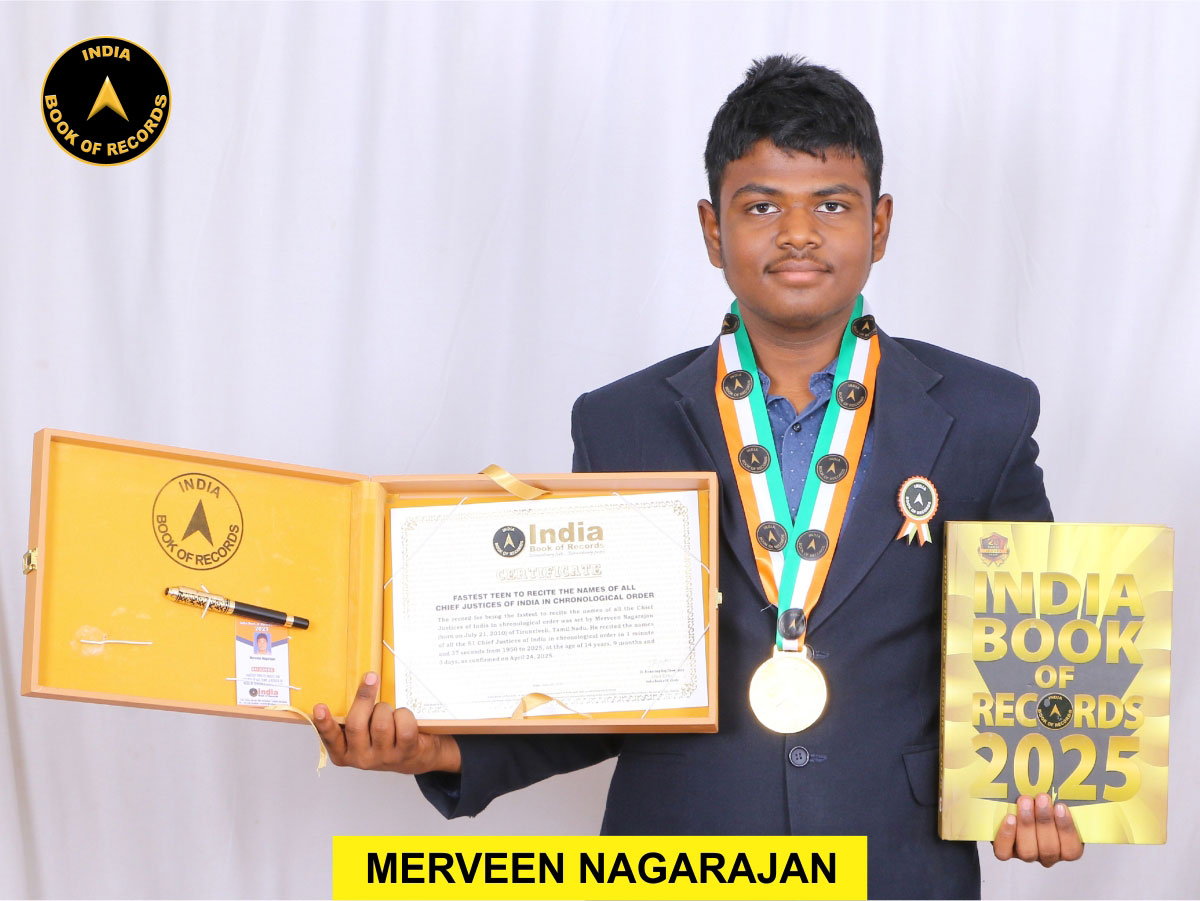 Fastest teen to recite the names of all Chief Justices of India in chronological order