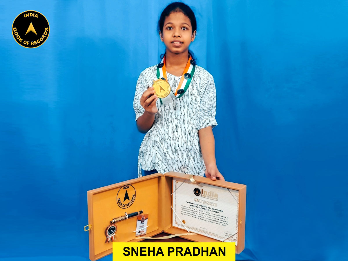 Fastest teen to recite all countries’ names in alphabetical order