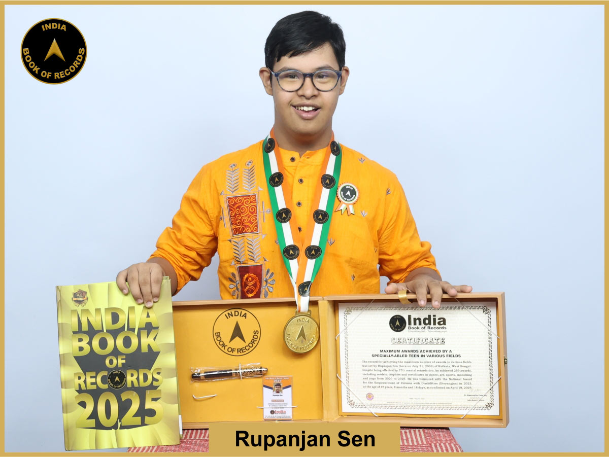 Maximum awards achieved by a specially-abled teen in various fields