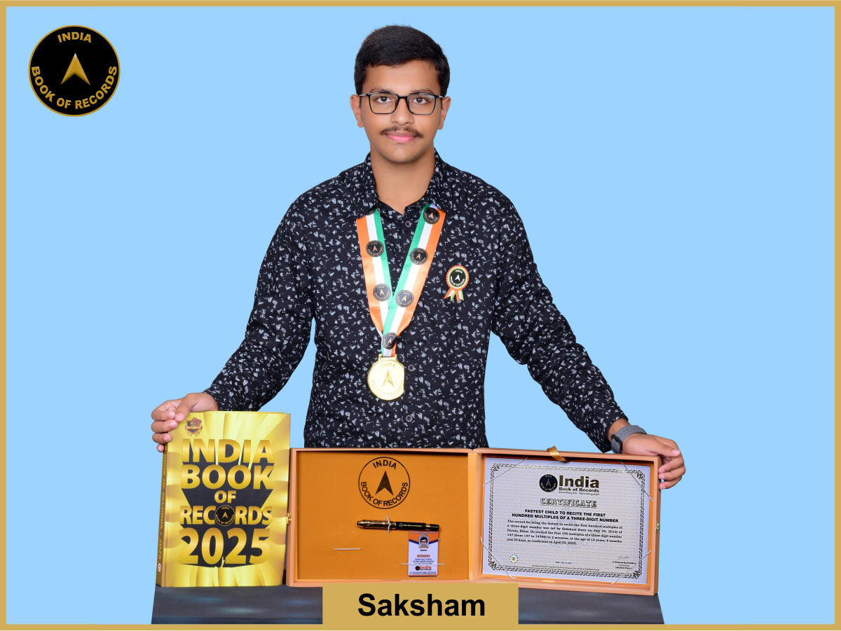 Fastest child to recite the first hundred multiples of a three-digit number
