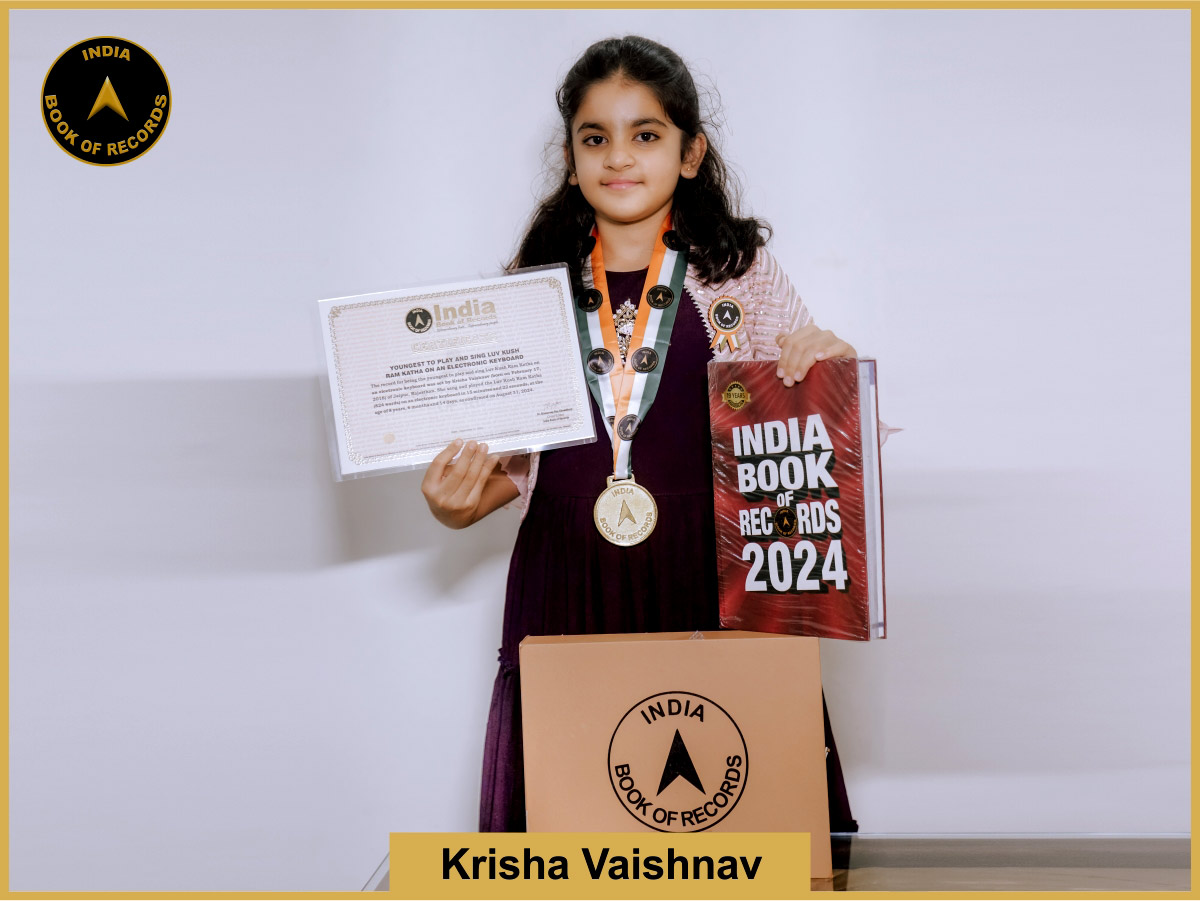 Youngest to play and sing Luv Kush Ram Katha on an electronic keyboard