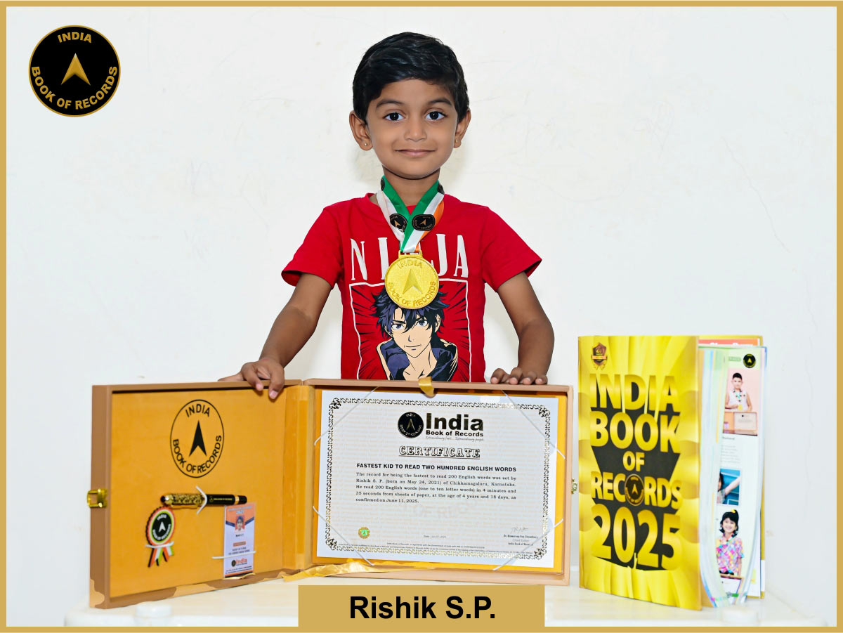Fastest kid to read two hundred English words