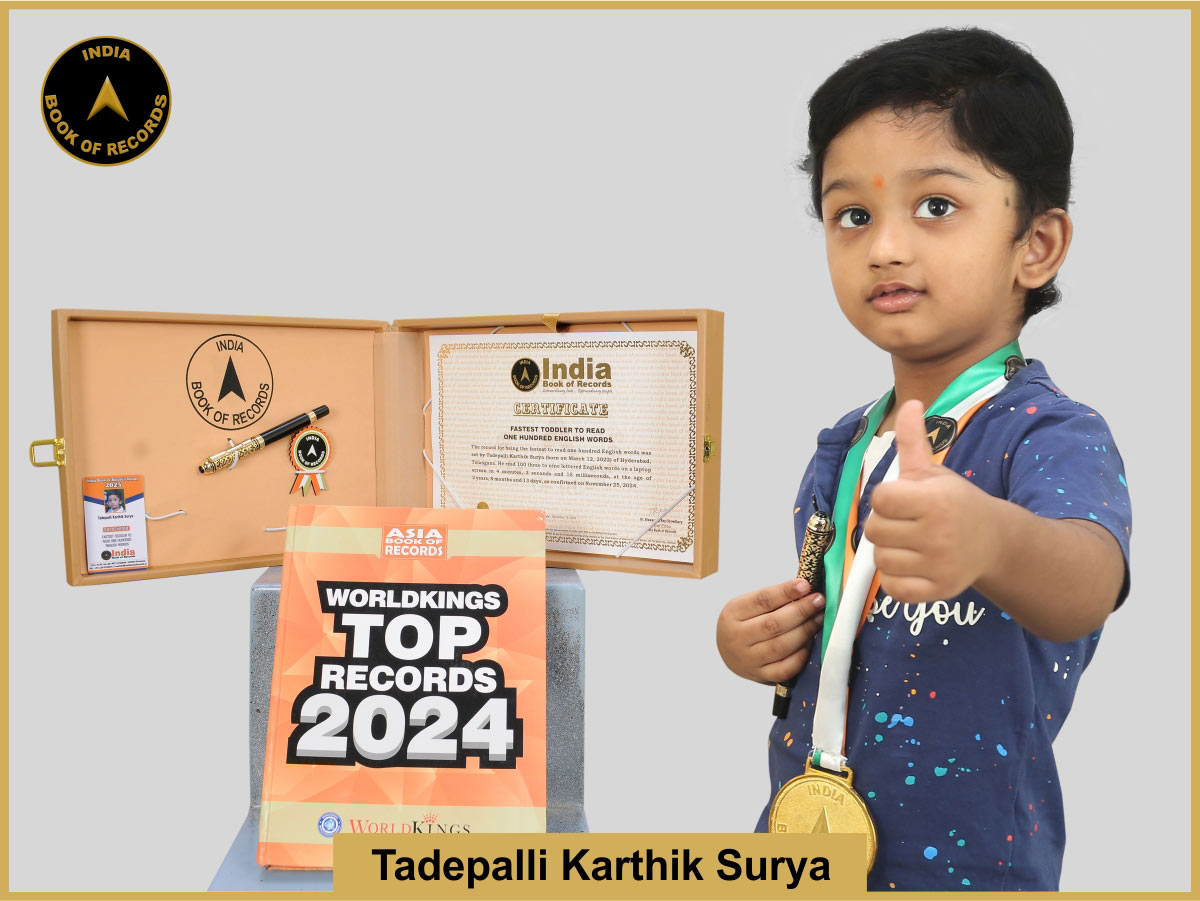 Fastest toddler to read one hundred English words