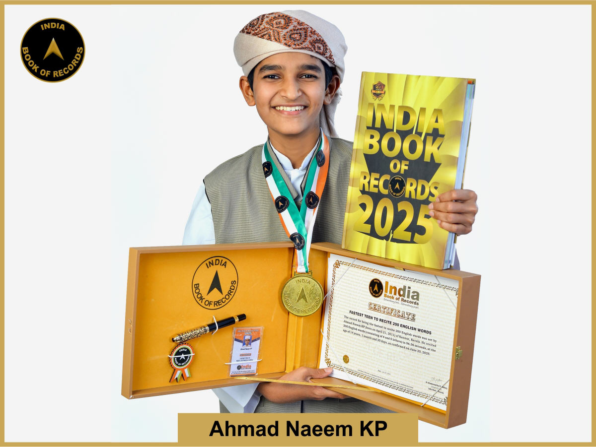 Fastest teen to recite 200 English words
