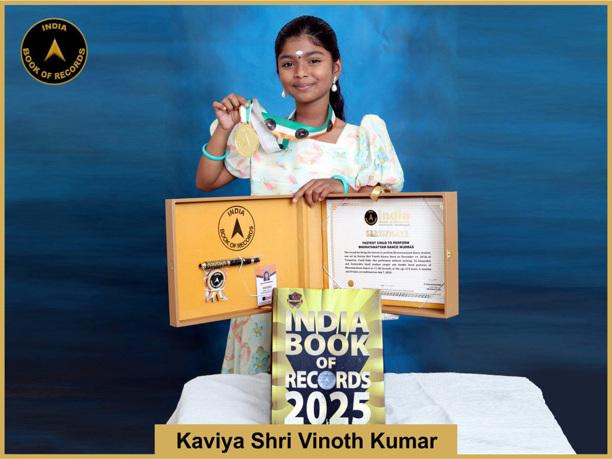Fastest child to perform Bharatanatyam dance mudras