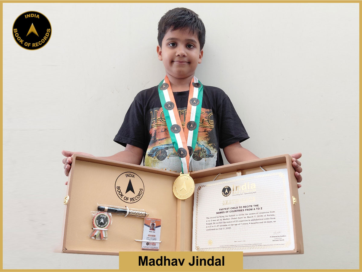 Fastest child to recite the names of countries from A to Z