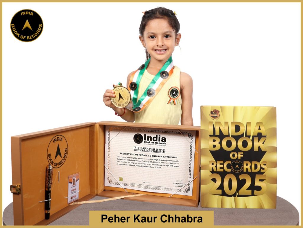 Fastest kid to recall 50 English antonyms - Young Achievers