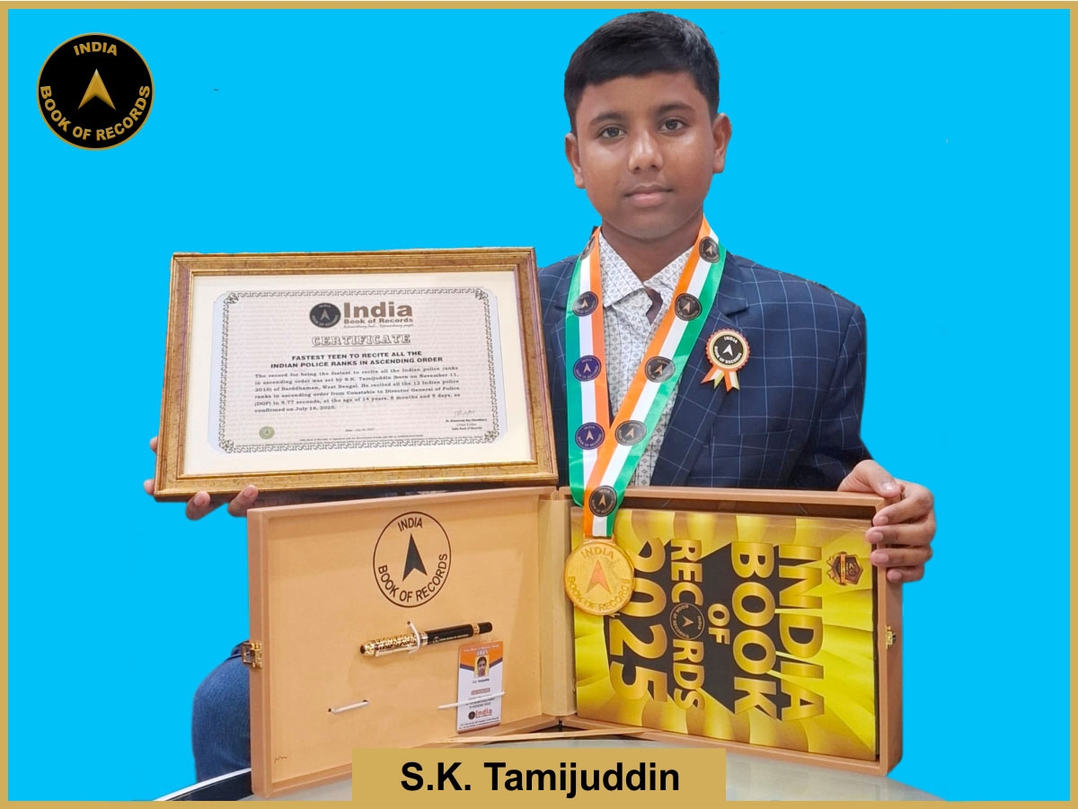 Fastest teen to recite all the Indian police ranks in ascending order