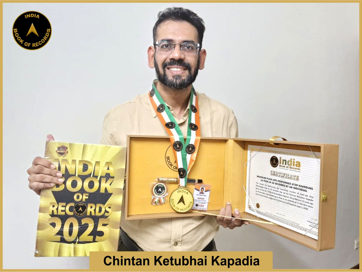 Maximum push-ups performed atop Khardung La Pass in 30 seconds by an individual