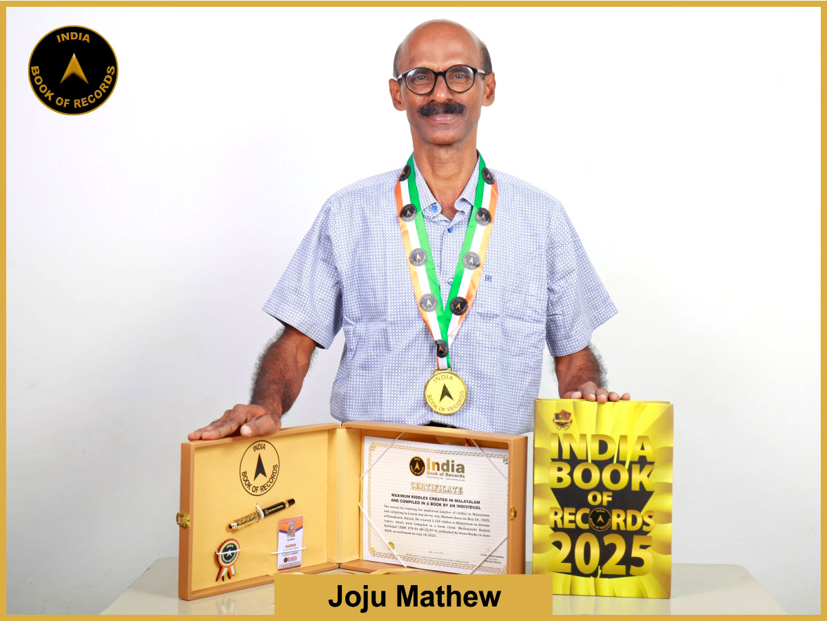 Maximum riddles created in Malayalam and compiled in a book by an individual