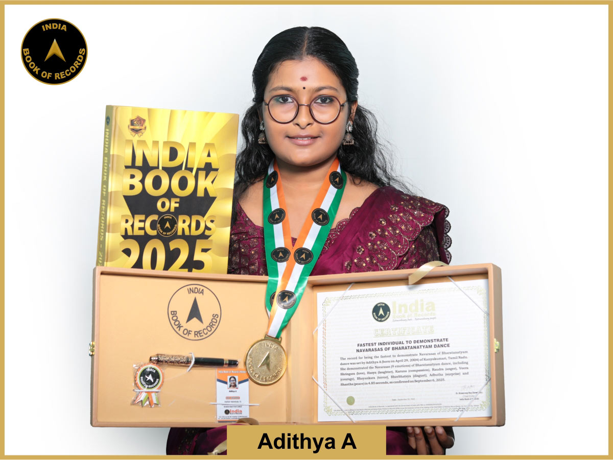 Fastest individual to demonstrate Navarasas of Bharatanatyam dance