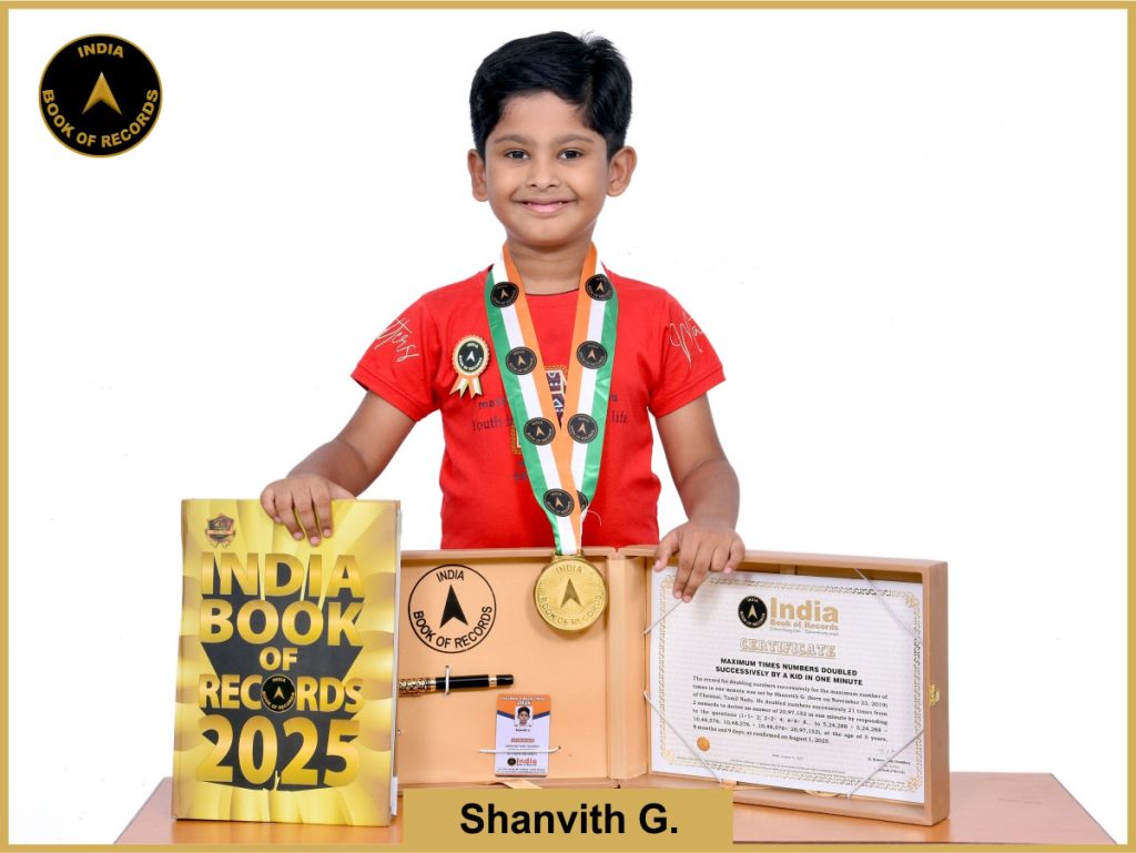 times numbers doubled successively by a kid in one minute 