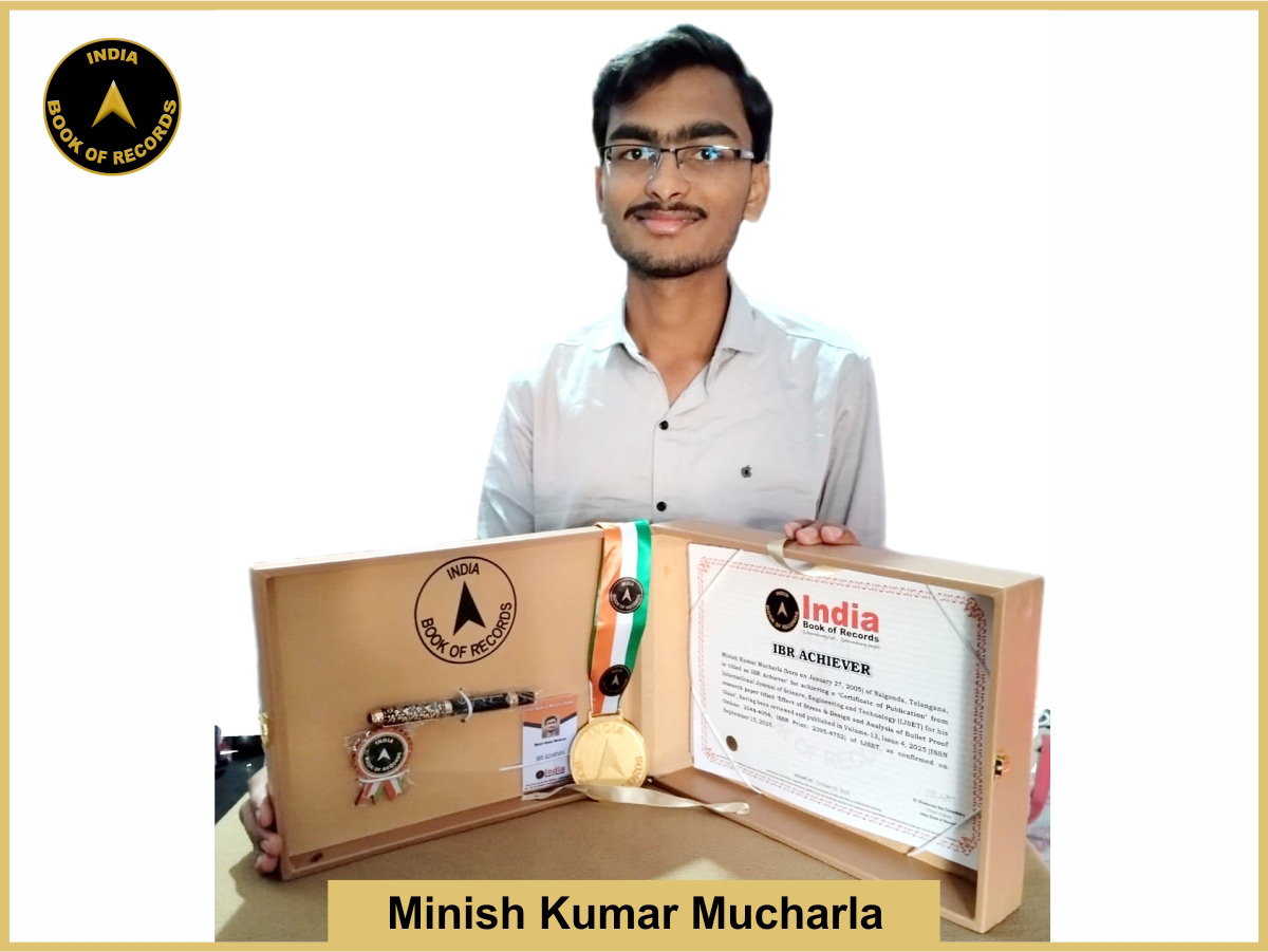 Minish Kumar Mucharla – IBR Achiever