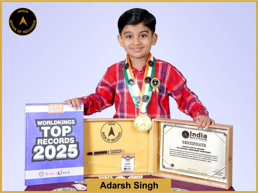 Fastest kid to answer 100 General Knowledge questions - Adarsh Singh
