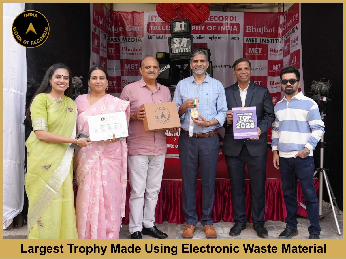 Largest Trophy Made Using Electronic Waste Material