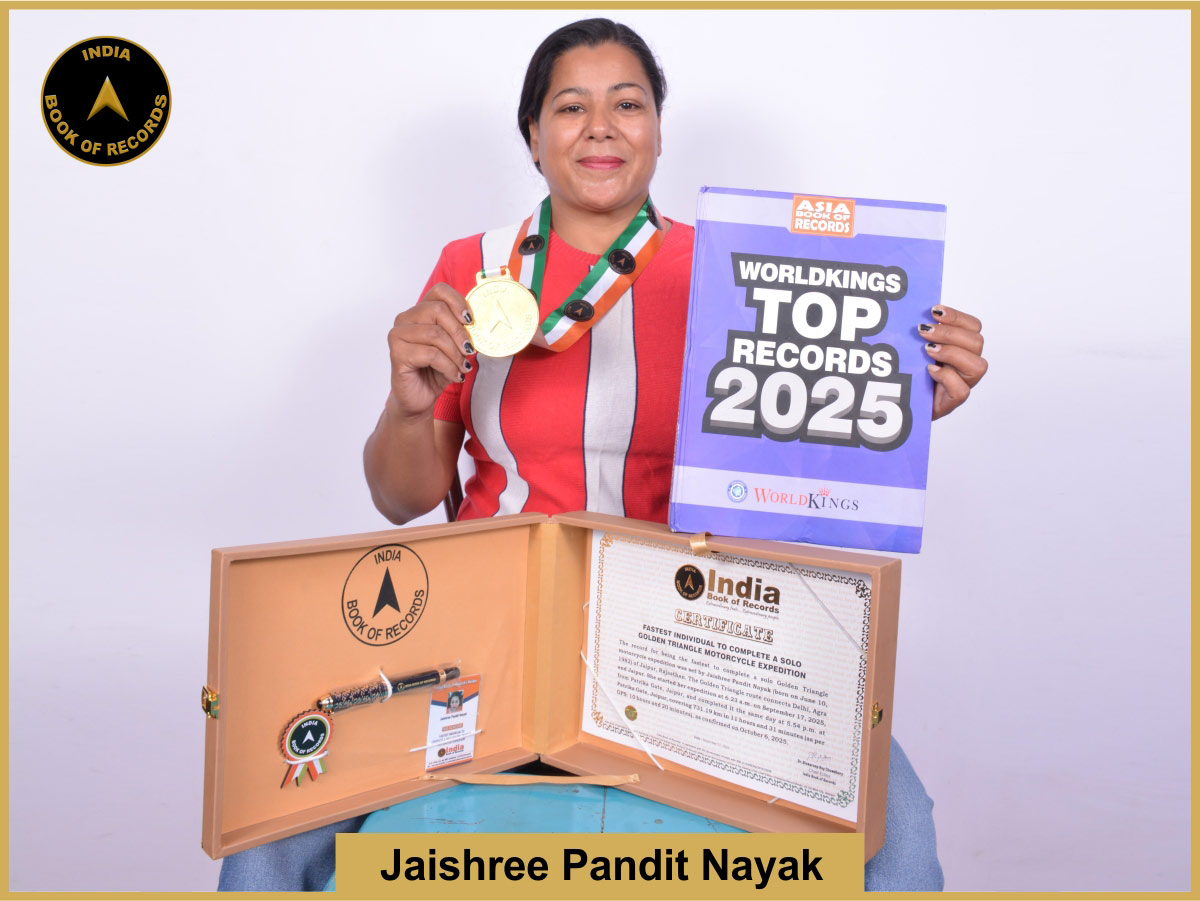 Fastest individual to complete a solo Golden Triangle motorcycle expedition