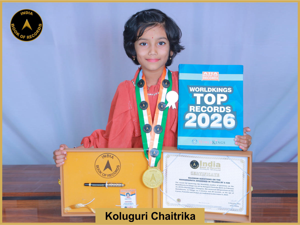 Maximum questions on the Mahabharata answered in Telugu by a kid