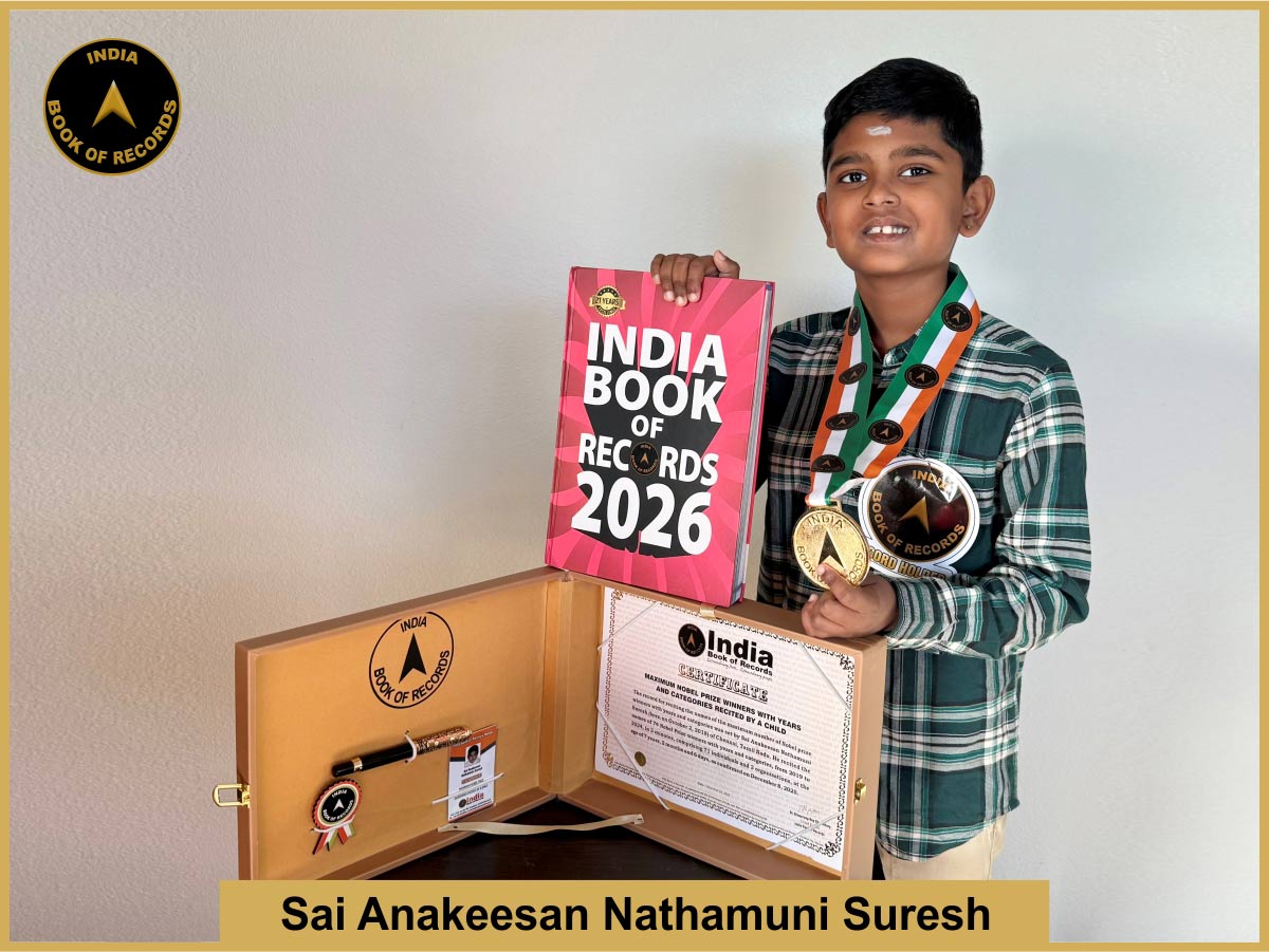 Maximum Nobel prize winners with years and categories recited by a child