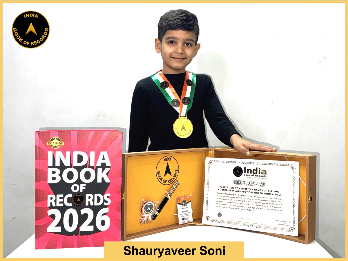 Fastest kid to recite the names of all the countries in alphabetical order from A to Z