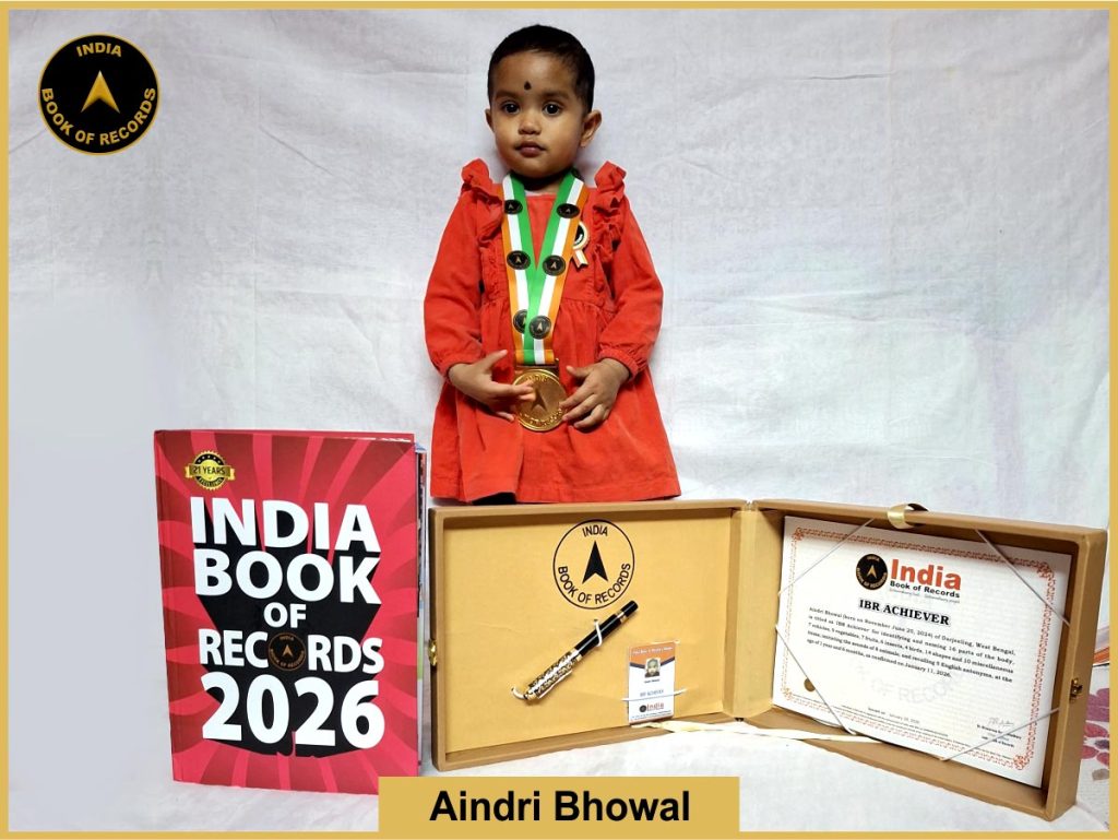Image of Aindri Bhowal with IBR Achiever certificate.