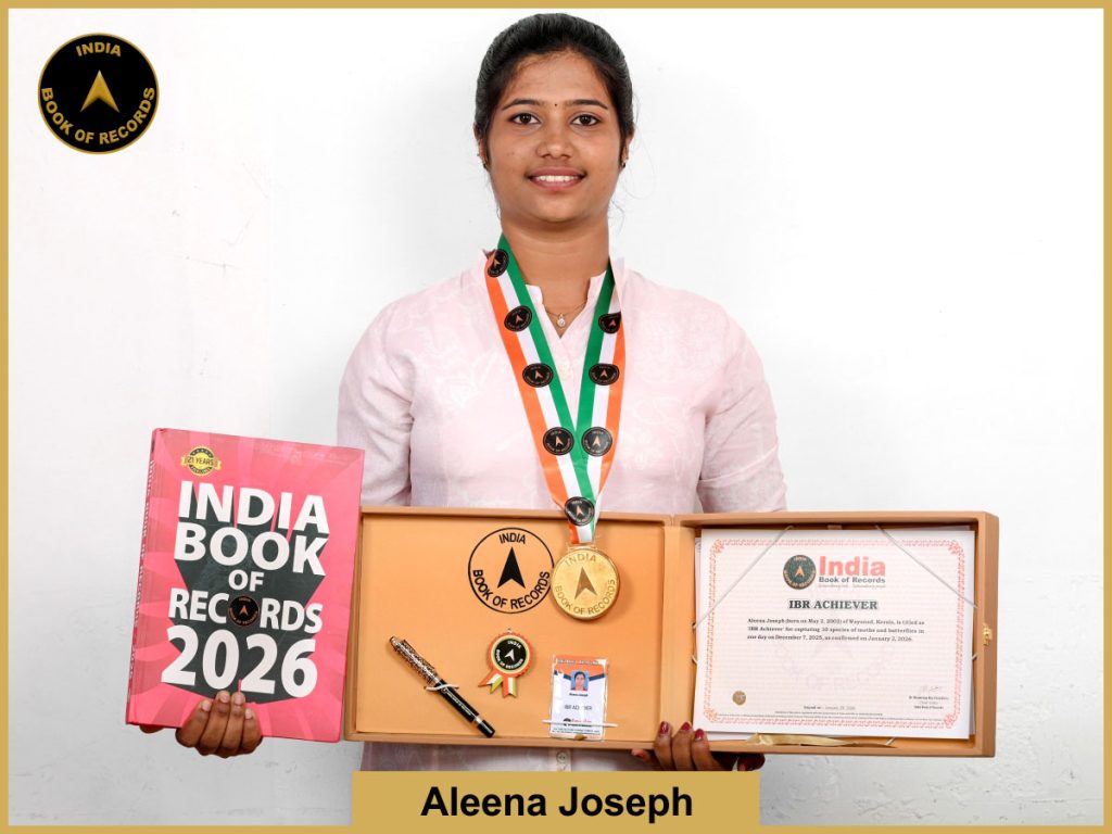 Image of Aleena Joseph with IBR Achiever certificate.