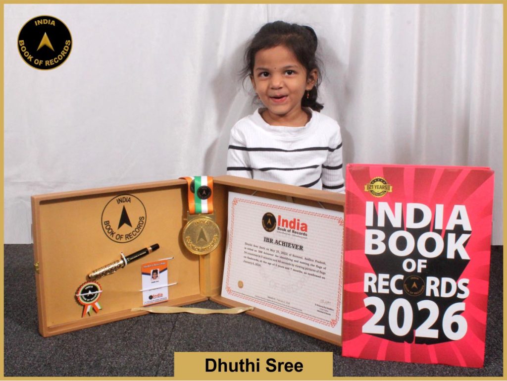 Image of Dhuthi Sree with IBR Achiever certificate.