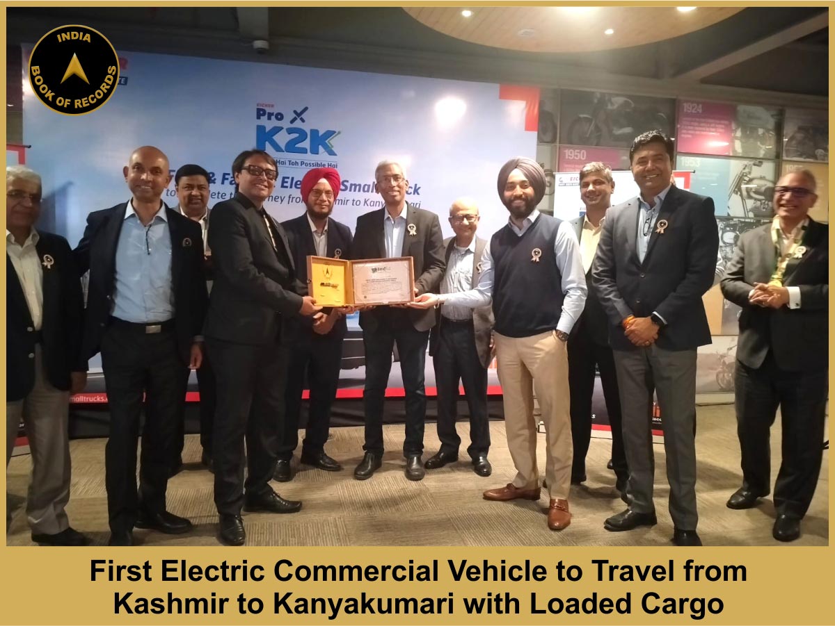 First Electric Commercial Vehicle to Travel from Kashmir to Kanyakumari with Loaded Cargo