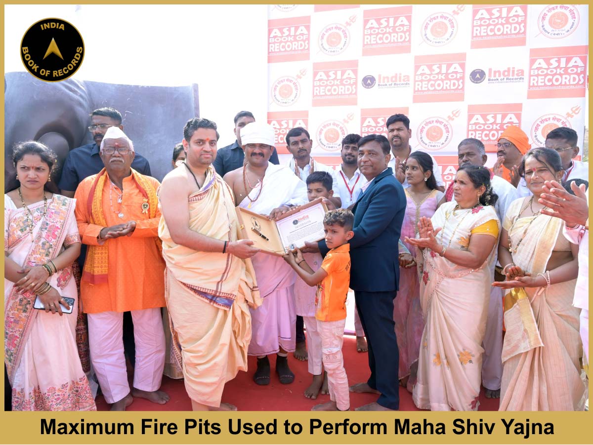 Maximum Fire Pits Used to Perform Maha Shiv Yajna