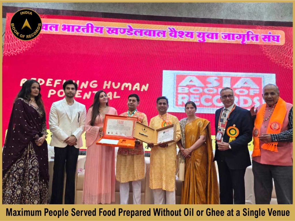 Maximum People Served Food Prepared Without Oil or Ghee at a Single Venue