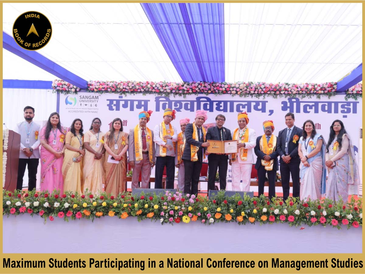 Maximum Students Participating in a National Conference on Management Studies
