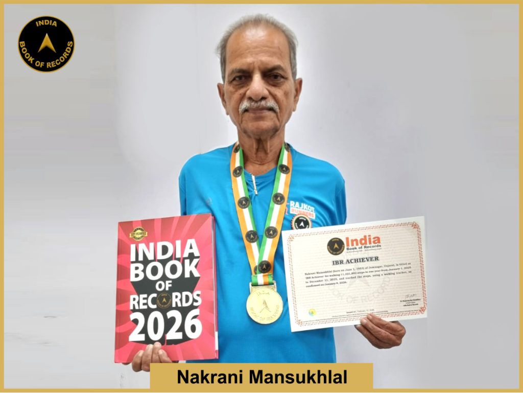 Image of Nakrani Mansukhlal with IBR Achiever certificate.