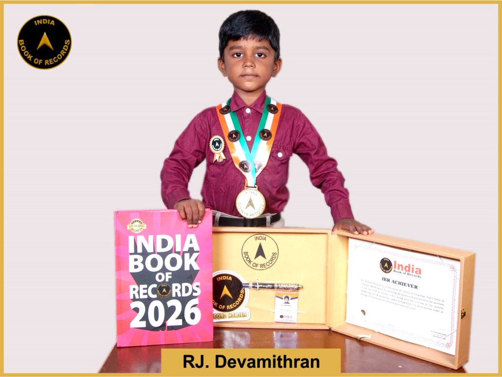 Image of RJ. Devamithran with IBR Achiever certificate.