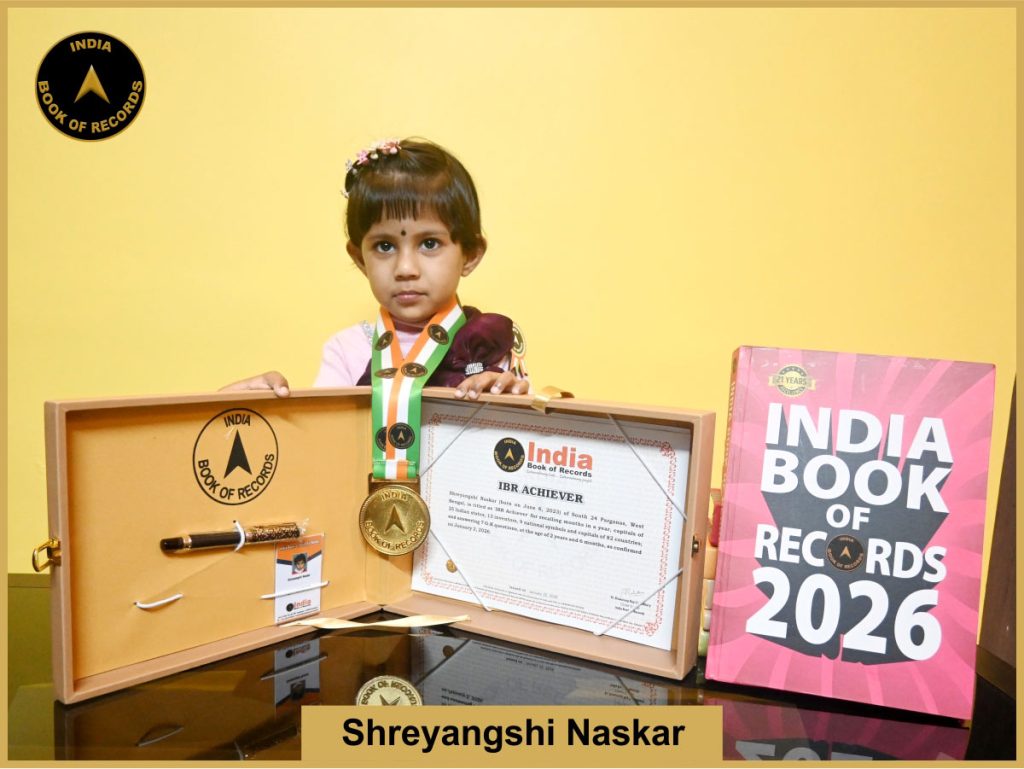Image of Shreyangshi Naskar with BR Achiever certificate.