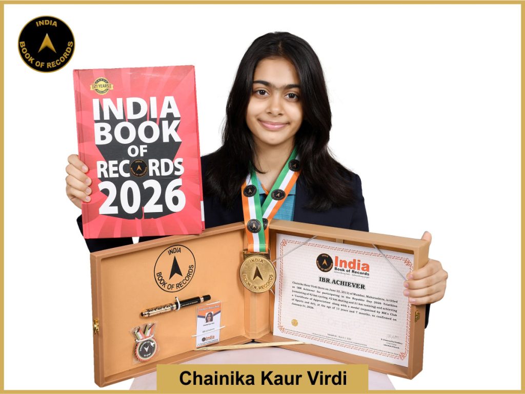 Image of Chainika Kaur Virdi with IBR Achiever certificate.